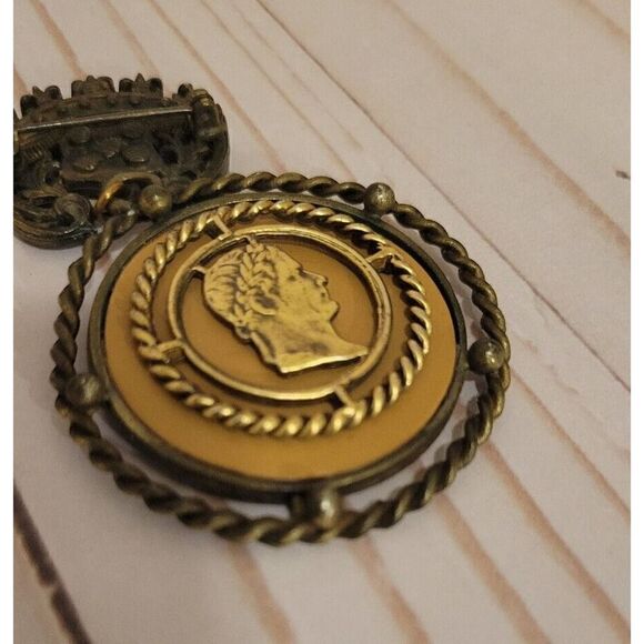 Signed Andrieu.F Napoleon Cliche Medal made into Brooch 1820's France - Picture 5 of 7